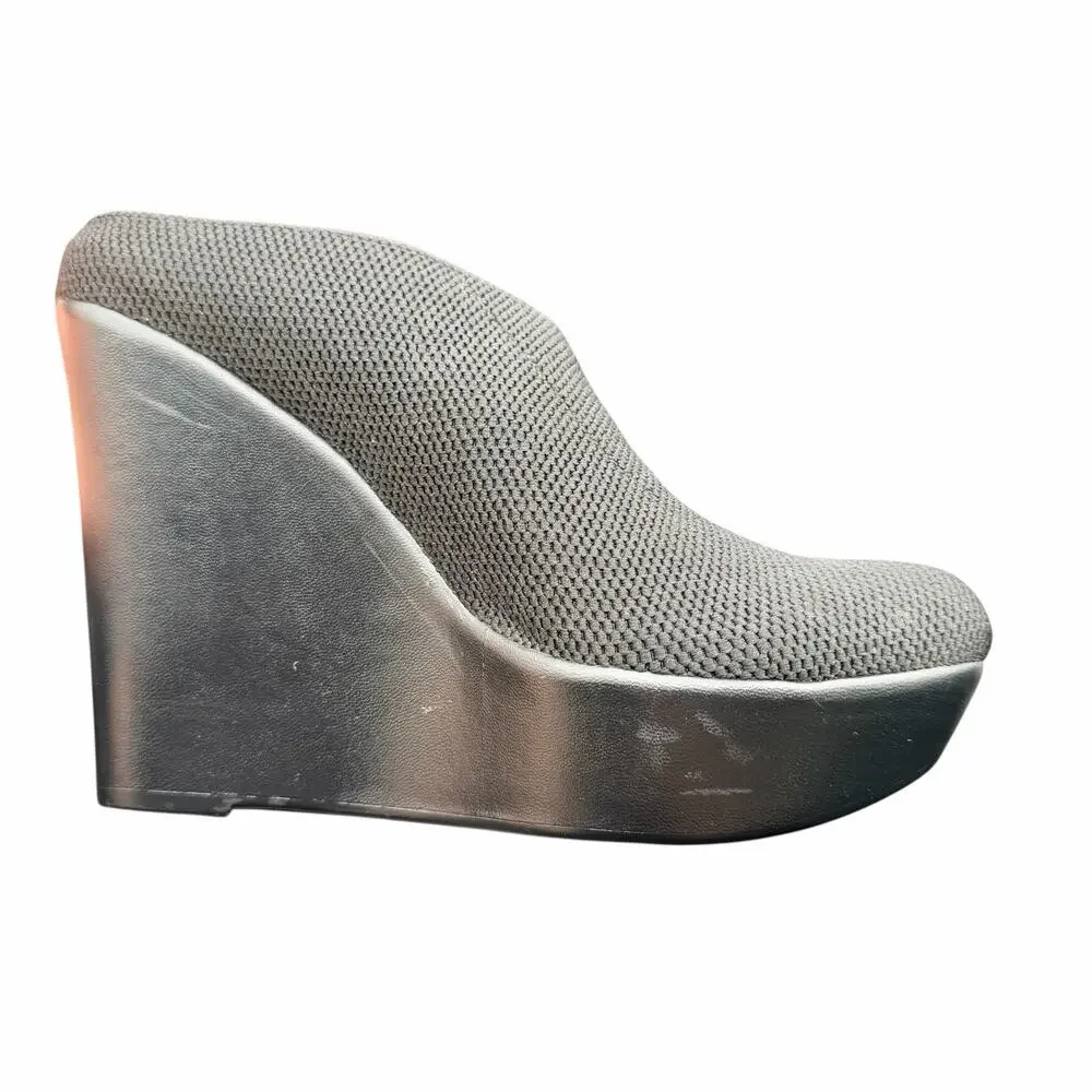 Barcelona Collective Mila Wedge Mule Black EU 40 US 9 Platform Heel